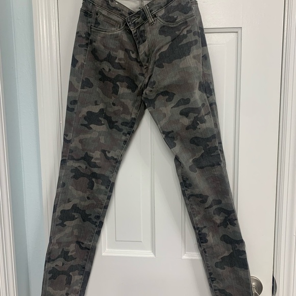 For the Republic Camo Skinny Denim Size 4 Grunge Boho 90’s Y2K Hippie - Picture 1 of 5
